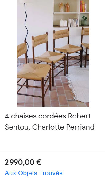 chaise charlotte perriand shopping