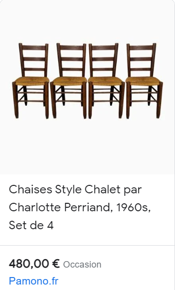 chaise charlotte perriand shopping